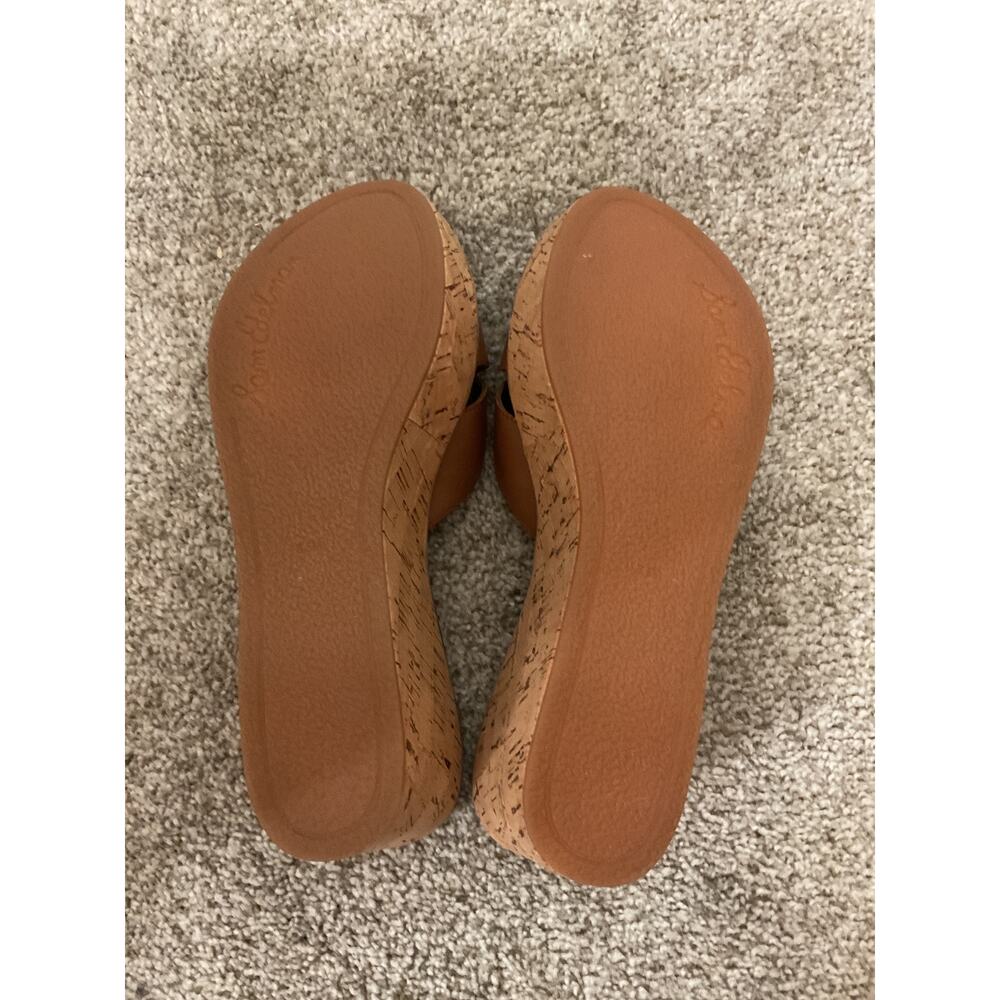 Sam Edelman Reid Brown Leather Wedge Sandals, sz 8.5 - Picture 7 of 7